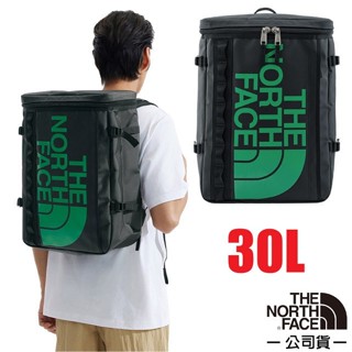 【美國 The North Face】輕量電腦揹包 30L 15吋筆電 休閒通勤雙肩包 日用後揹包 黑/光學綠 3KVR