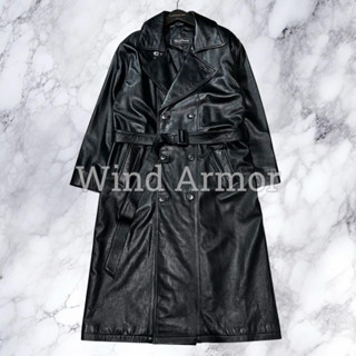 全新Wind Armor 小羊皮排扣翻領大衣 長板外套夾克 皮衣 風衣