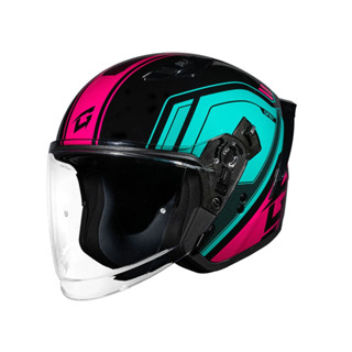 【SOL Helmets】GMAX OF-87 開放式安全帽 (公爵 黑/綠粉)