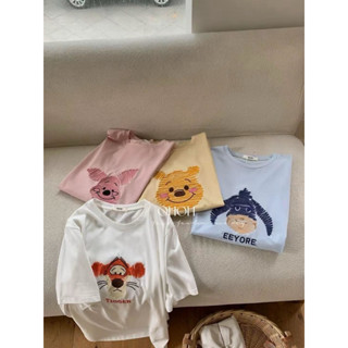 ᴄᴜᴛᴇɴᴇꜱꜱ.ᴊꜱ《小熊維尼角色T恤》可愛 小熊維尼 寬鬆 百搭