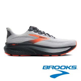 出清【BROOKS】Ghost 17男平穩型緩衝運動鞋(4E超寬楦)『深灰/橘』110442 戶外 登山 健行 休閒