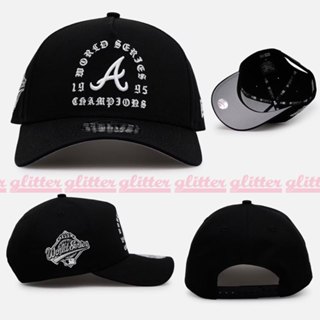 glitter。New Era MLB 9Forty A-Frame 哥德式 字型 亞特蘭大 勇士隊 硬頂 棒球帽