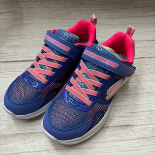 ［出清品］[ 展示品 ]《布布童鞋》【SKECHERS】GO RUN FAST亮點紫藍兒童運動鞋(22公分)