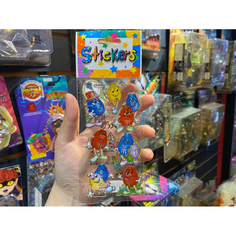 *午夜花豹.MNLD* M&M's 美國巧克力 經典企業物 復古絕版舊物 可愛 燙金貼紙 收藏品 台中逢甲實體店面