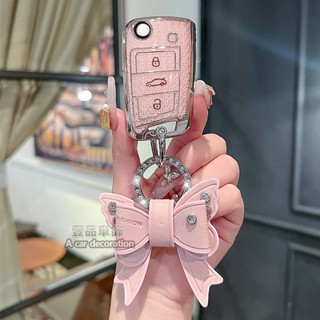 VW SKODA 水晶精品精美鑰匙套 GOLF GTI TIGUAN TOURAN POLO Fabia superb