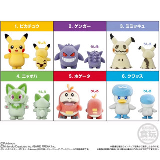 萬代 Bandai 寶可夢 植絨公仔 第六彈 耿鬼 謎擬Q 皮卡丘 呆火鱷 潤水鴨 新葉喵 食玩 盒玩