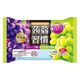 【東洋果子店】《果凍》日幸蒟蒻習慣果凍條-雙色葡萄(312g)(24本入)．4902155024428．日本原裝進口