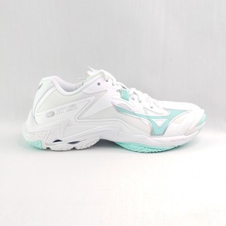 Mizuno V1GC240045 Wave Lightning Z8 女排球鞋 白/藍綠色【iSport愛運動】