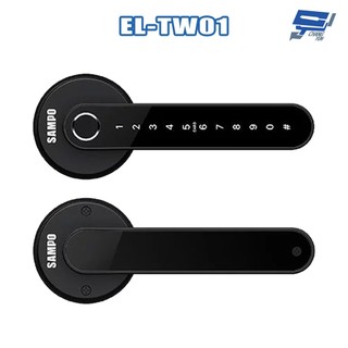 昌運監視器 SAMPO聲寶 EL-TW01 密碼 鑰匙 感應 藍芽 聲寶智慧電子鎖 指紋鎖 黑色