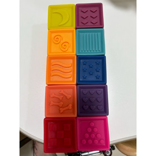 ⭐️超便宜二手⭐️極新《美國B.Toys》123捏捏樂(軟積木)