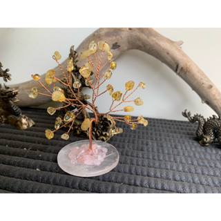 招財 黃水晶發財樹水晶樹 招財樹 搖錢樹 創意招財貓擺件家用裝飾品 發財樹 黃水晶 聚財 開店必備 財富之樹 風水擺飾