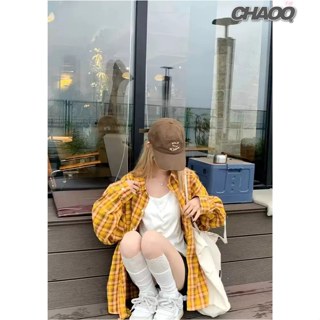 實穿主義~ 襯衫 女生襯衫 格子襯衫 黃格子多巴胺夏日活力 襯衫外套 防曬外套 罩衫 韓系穿搭 日單疊穿 韓國襯衫 夏天