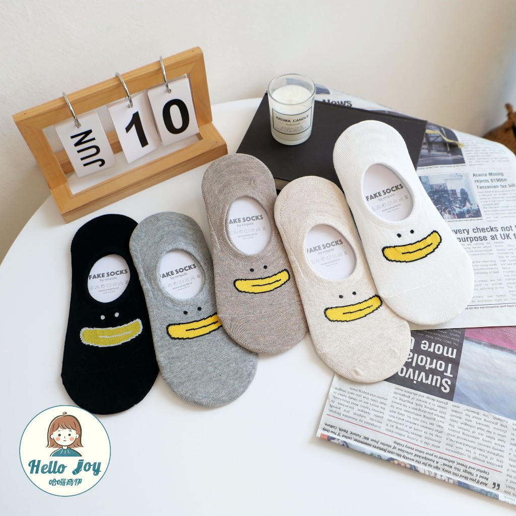 【哈囉喬伊】韓國襪子 Q版大嘴鴨表情隱形襪 現貨免運 襪子 船型襪 韓妞必備 正韓 短襪 韓襪 棉襪 韓國襪 E164