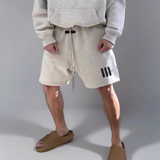 Fear of god essentials 三條槓聯名款 純棉美式短褲 休閒抽繩短褲 寬鬆短褲 男女同款