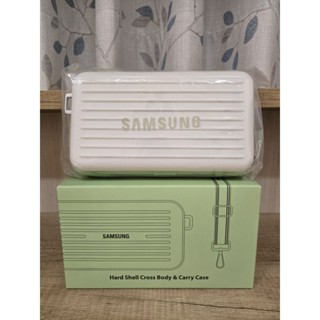 全新 三星 Samsung硬殼旅行收納包 白色 綠色 可調式 背帶 可肩背