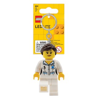 LEGO 樂高鑰匙圈 城市系列 女護士鑰匙圈燈 人偶造型LED 鑰匙圈 揹包吊飾 手電筒 吊飾 COCOS LG320