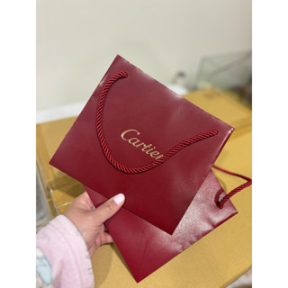 現貨商品 全新商品 專櫃正貨 保證真品 卡地亞 Cartier 卡地亞專櫃紅色紙袋 可裝珠寶尺寸