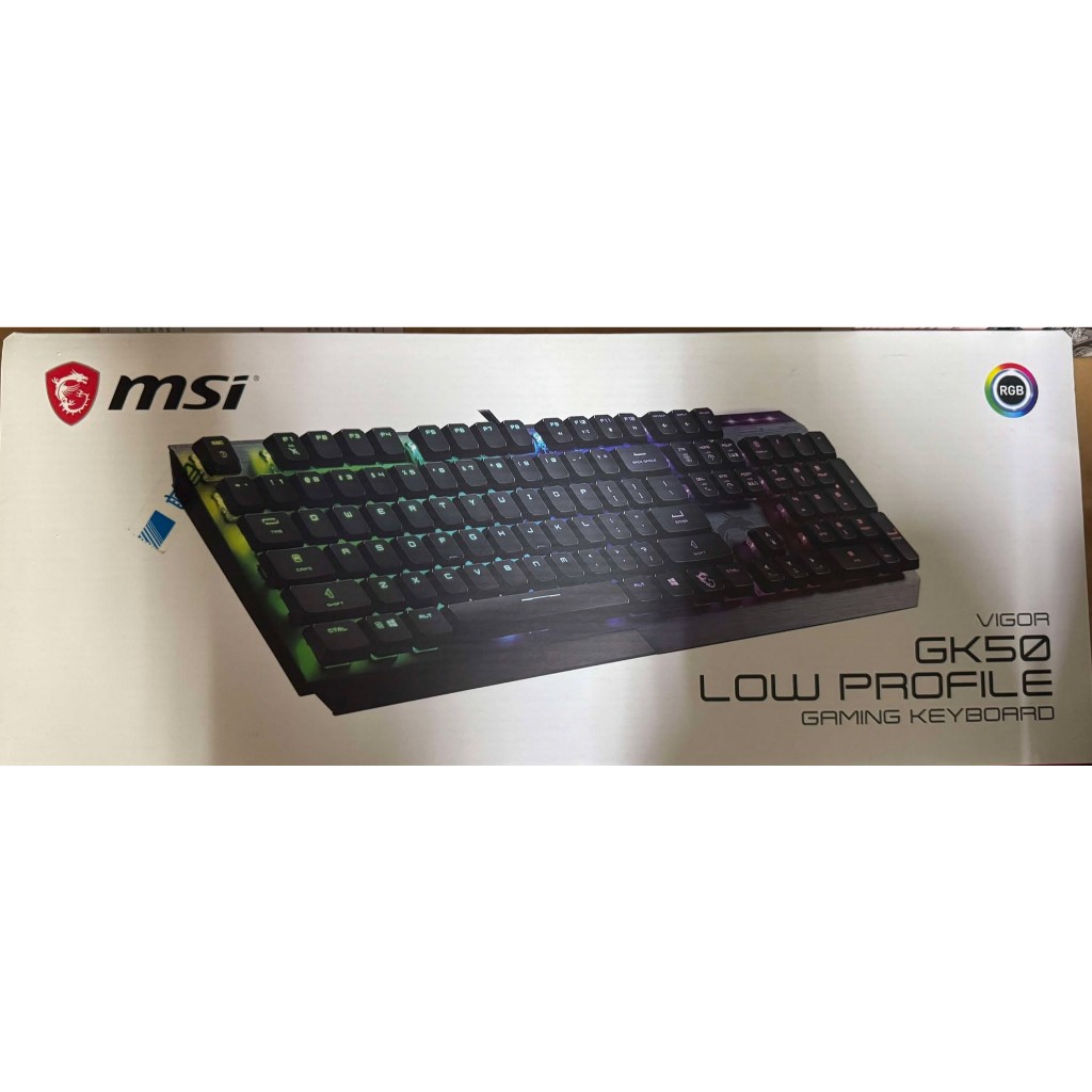 msi微星 VIGOR GK50 LOW PROFILE 短軸機械式電競鍵盤 二手優良品 盒裝配件完整 功能正常
