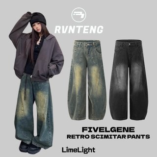 ☆LimeLight☆ FIVELGENE 鐮刀 輪廓 彎刀褲 牛仔褲 水洗 刷色 廣州連線 FIV-011