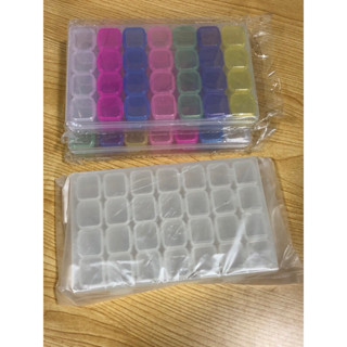 美甲配件飾品收納盒 28格 藥盒 首飾分格收納盒
