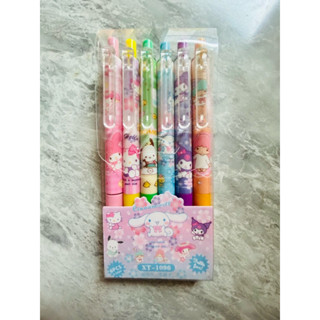 【全新】 三麗鷗6色螢光筆 美樂蒂 Hello kitty 帕恰狗 大耳狗 玉桂狗 庫洛米 雙子星