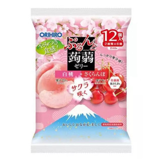 日本境內ORIHIRO 蒟蒻果凍(白桃&櫻桃)