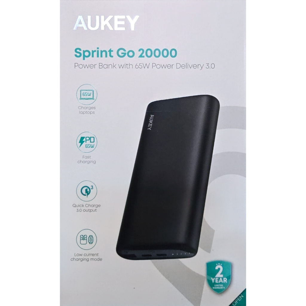 全新 AUKEY Essential 台灣公司貨 20000mAh 65W PD快充行動電源 PB-Y37 可充筆電