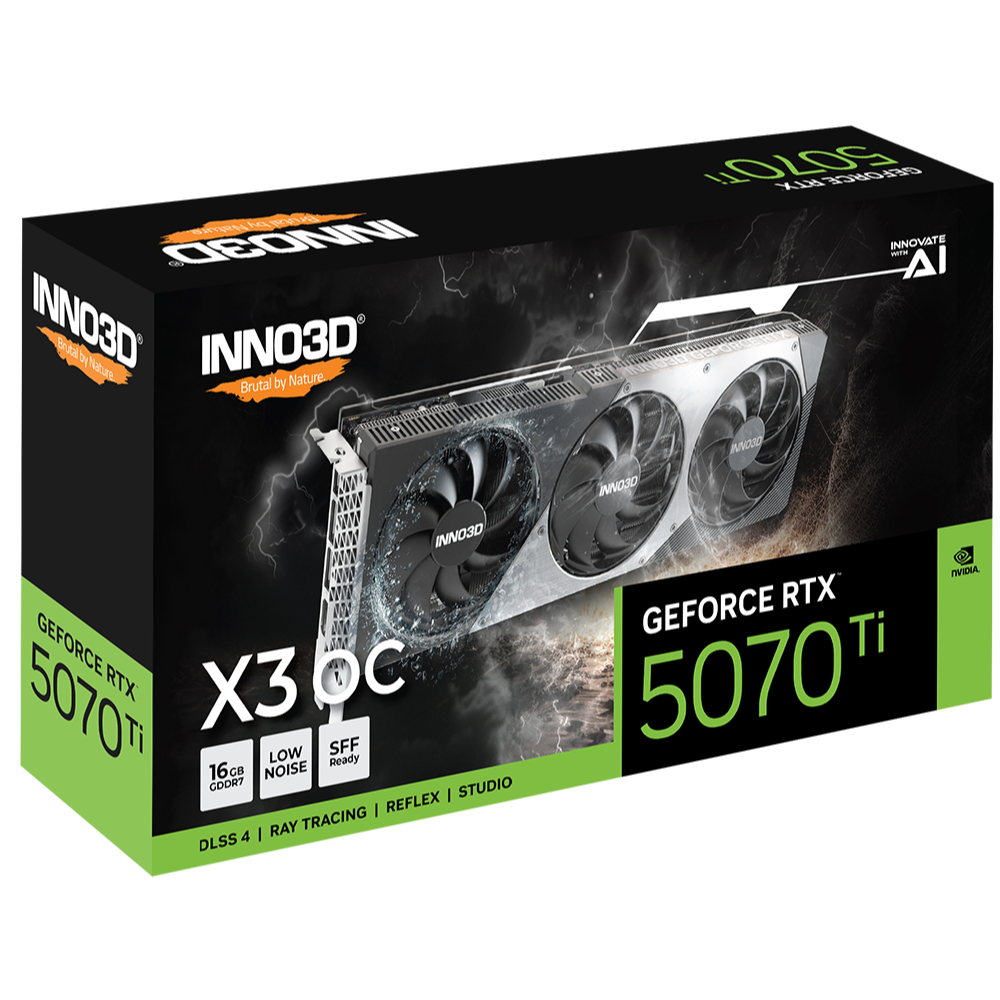 全新 INNO3D GeForce RTX 5070Ti X3 OC 雙槽顯卡