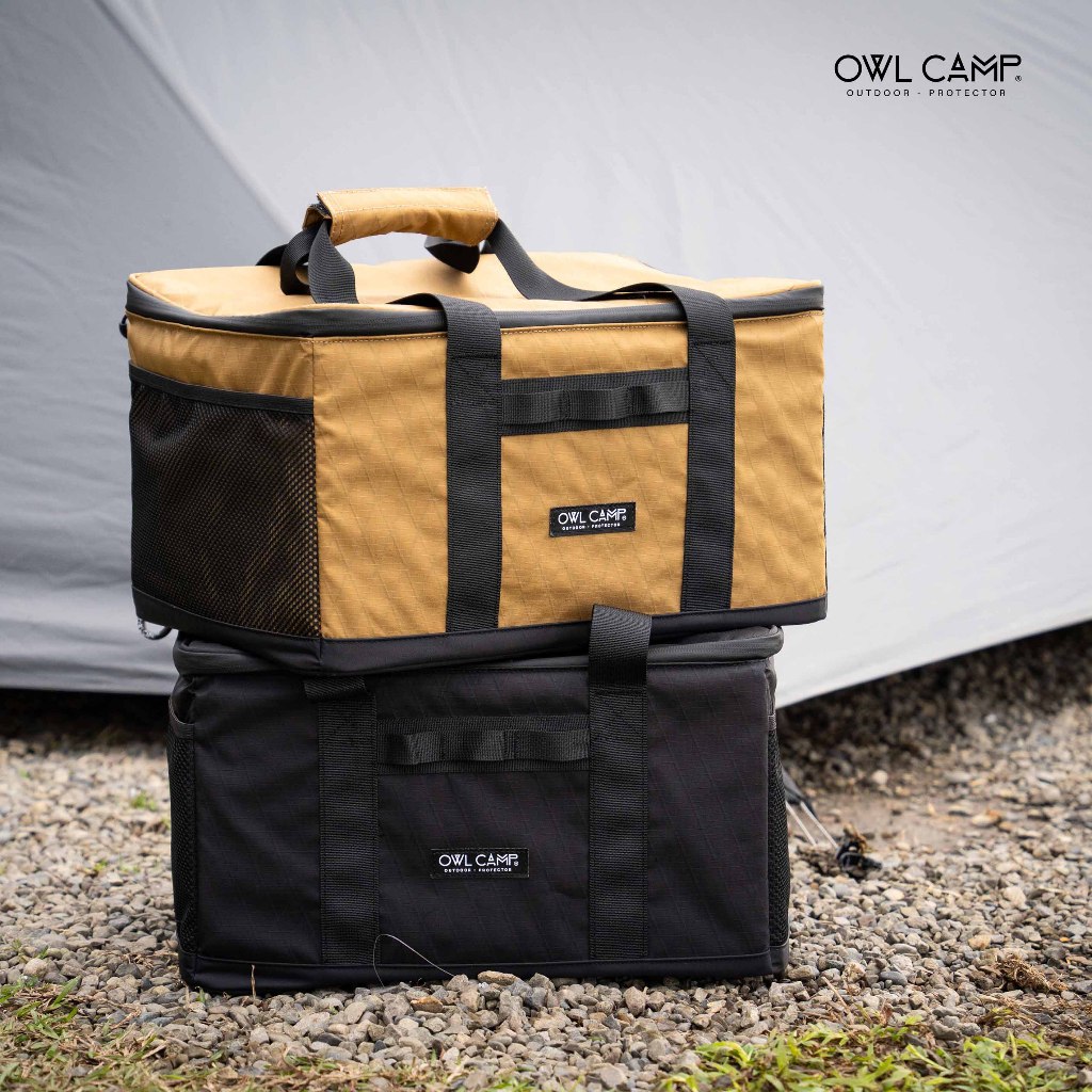 【OWL CAMP】X-Pac防水一單位裝備箱 黑色/沙色 25L 輕量防水 IGT系列 裝備箱 收納箱 露營收納
