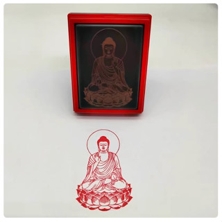 【微笑文創】 釋迦牟尼佛像印章 自動出油光敏印章 佛家道家必備用章 可以來圖訂製印章 一個印章送三瓶小墨水
