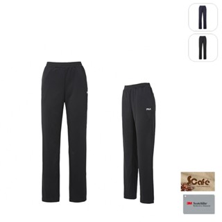 【FILA】女性 抗UV 吸濕排汗 針織長褲-黑色 5PNY-1325-BK