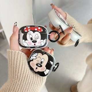 卡通 可愛嘟嘟嘴米妮米奇 情侶款 全包防摔耳機保護套 AirPods 1 2 3 4 代 Pro / Pro2 耳機殼