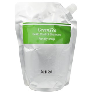 AMIDA 綠茶控油 洗髮精 補充包 1000ml 批發 (效期至2027/09)【Pinku】
