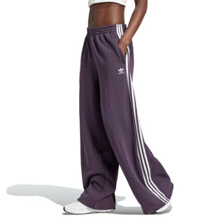 ADIDAS 長褲 3 S WL PANT FT 紫色 三葉草 寬版 直筒褲 女 IW3177