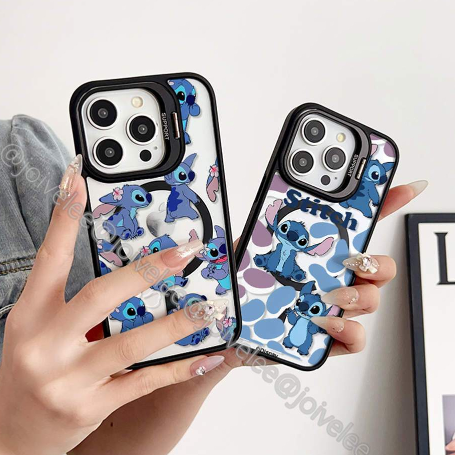 Magsafe鏡頭支架磁吸殼 史迪仔 磁吸蘋果殼 iPhone11 12 13 14 15 16 Promax磁吸防摔殼