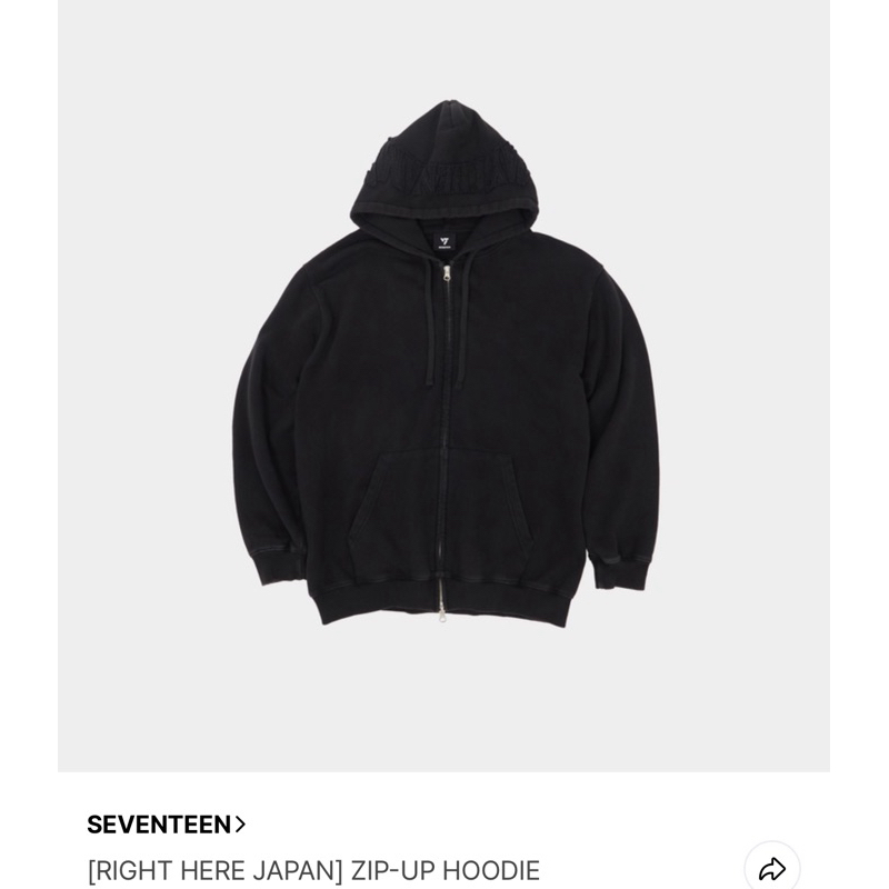 SEVENTEEN RIGHT HERE 日巡連帽外套