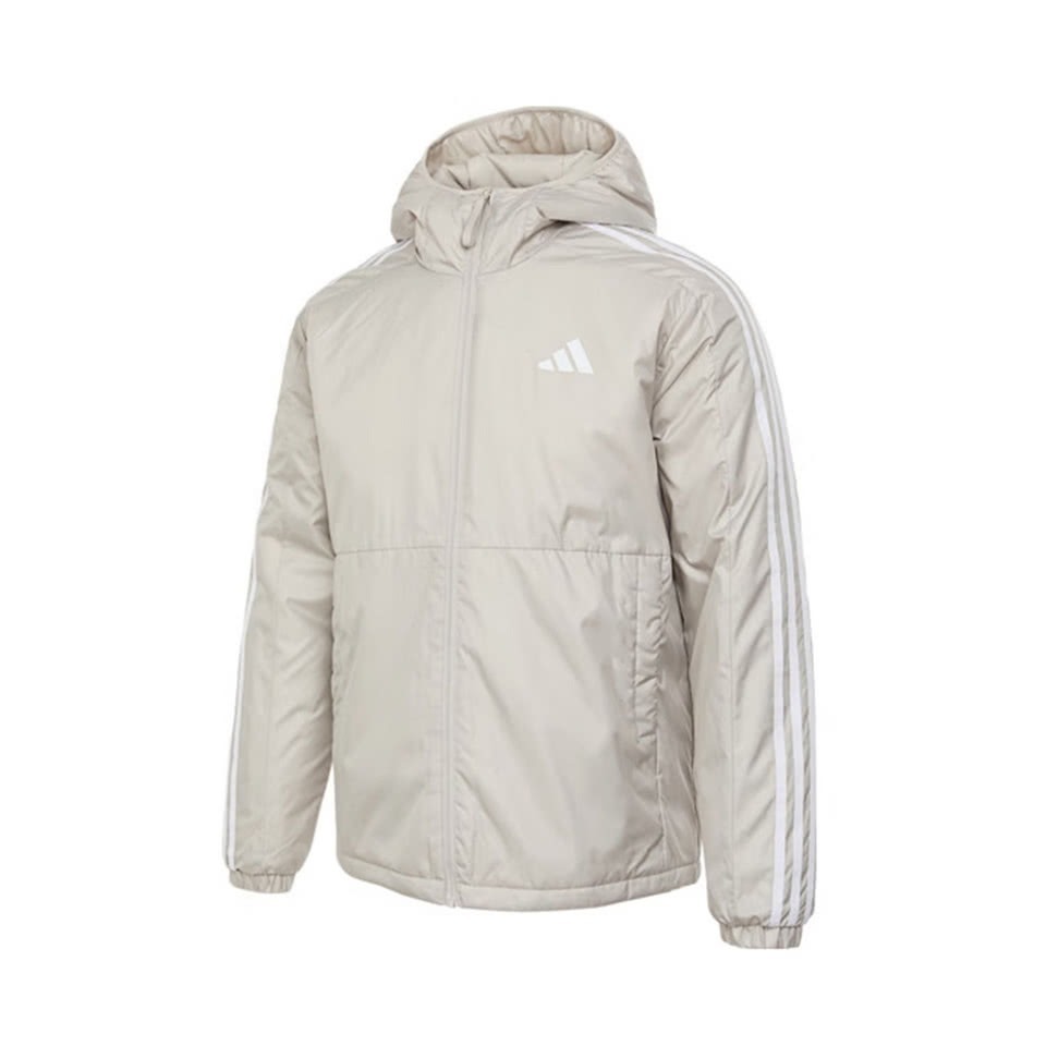 ADIDAS 外套 ESS 3S INS HO J 米色 運動 連帽 防潑水 保暖外套 男 JD1033