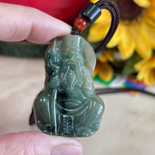臺灣現貨 天然翡翠A貨，福德正神、春帶彩飄陽綠 財神爺、土地公爺爺，緬甸玉玉墜、項鍊