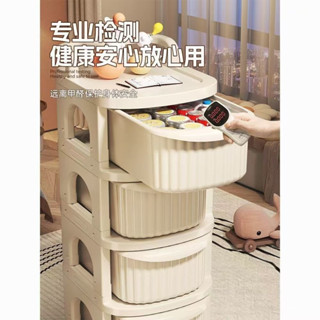 免安裝折疊收納箱 收納櫃 可折疊 開門式儲物櫃 收納小推車置物架落地化妝品零食多層加寬抽屜式收納櫃收納置物架 多層收納櫃