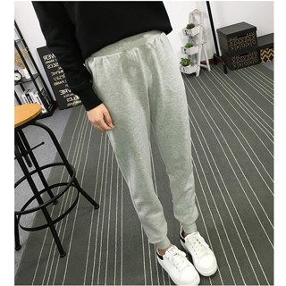 「M~XL。臺灣現貨」2色 臺灣製 內刷毛縮口 哈倫褲 (P1053)