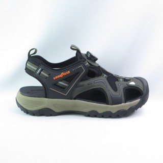 GOODYEAR 固特異 GAMS53705 男 旋轉扣護趾涼鞋 3E寬楦 軍綠【iSport愛運動】