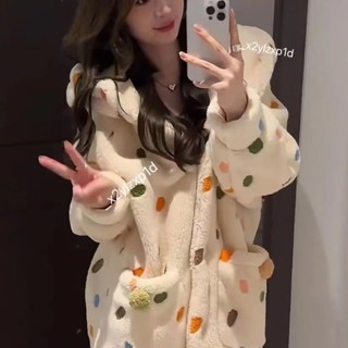 🎉🎉🎉新品特惠珊瑚絨睡衣女冬款柔軟毛絨連帽睡裙長款加厚保暖家居服可外穿睡袍