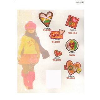 [ PATCH.1989 ] 臺灣精緻刺繡X熨燙布貼 愛心小花系列/K-09-10/臺灣出貨