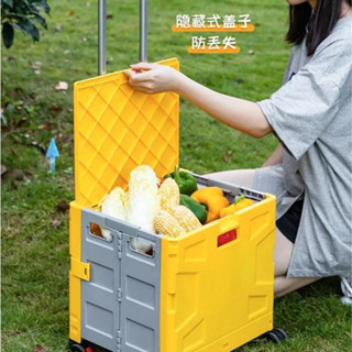 折疊收納手推車 折疊購物車 收納推車 升級平拉 手推車 折疊小拉車 折疊推車 露營推車 菜籃車 小拉車 萬向輪買菜神器