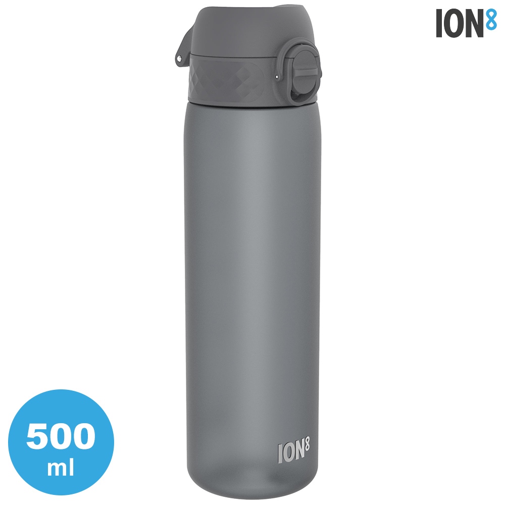 ION8 Medium 運動休閒水壺 I8RF500【灰】｜Recyclon 不含BPA 彈蓋水壺 運動水壺