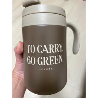 全新FORUOR TOGO 森沐不鏽鋼真空辦公杯 500ml 咖啡色 304不鏽鋼 FU-SJK1011CF