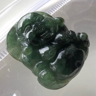 (虧本出清！）天然a貨翡翠玉珮「彌勒佛」（編號：DD-007)
