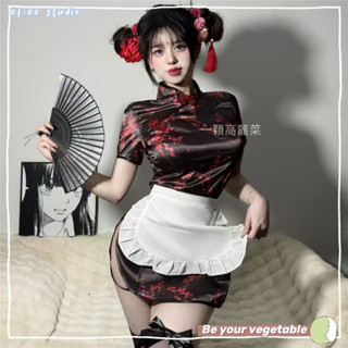 ✨一件也免運✨（臺灣現貨） 情趣睡衣 性感旗袍 連身衣 改良式旗袍 角色扮演服 Cosplay 復古廚娘 舞臺表演服夜店