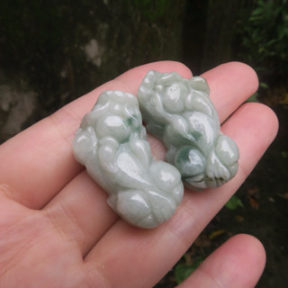 Coco緬甸玉 招財貔貅擺件一對 翡翠a貨附證書 現貨在臺北市