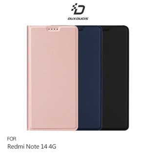 DUX DUCIS Redmi 紅米 Note 14 4G SKIN Pro 皮套 側翻皮套 插卡 可立 保護套 手機套